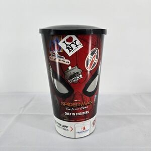 Spider-Man Far‎ From Home Movie Theater Souvenir Cup with Lid 2019 Marvel 8in